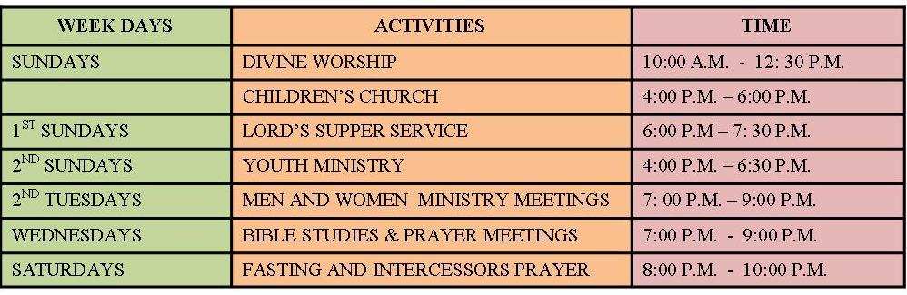 Praise Temple Order of service
